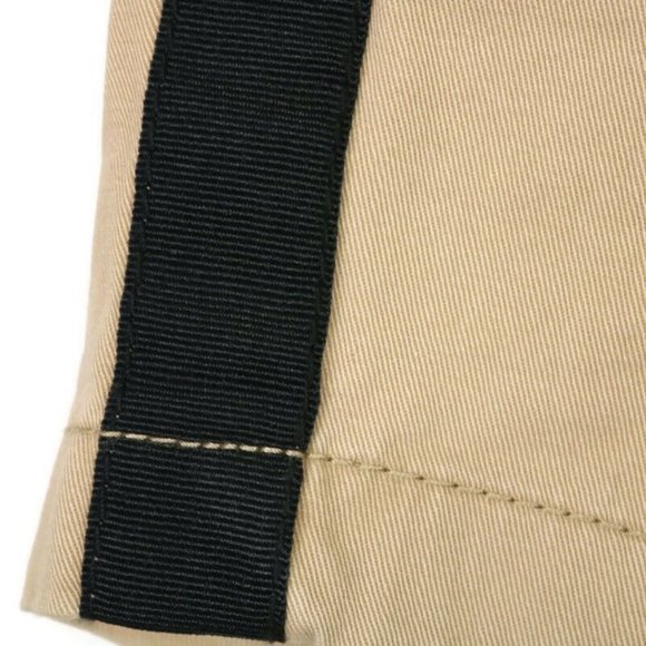 Merona Shorts Brown Khaki Tan‎ with Tuxedo Black Stripe 10 - Picture 7 of 11